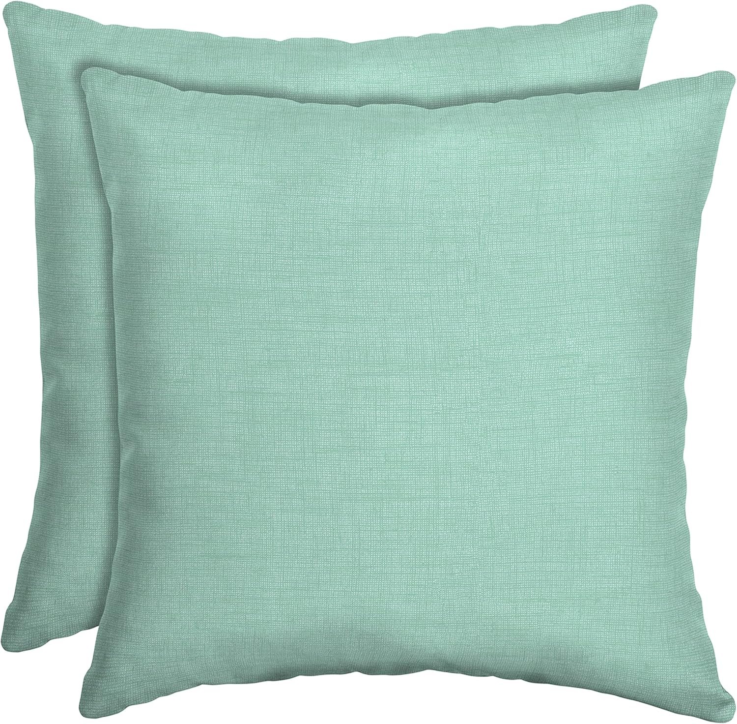 Arden Outdoor Toss Pillow, Set of 2, 16 x 16, Rain-Proof, Fade Resistant 16 x 16, Aqua Leala
