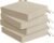Outdoor Chair Cushions Set of 4: Waterproof & Fade Resistant Seat Cushion for Patio Furniture – 18.5 x 16 x 2 Inch Chair Pads with Ties and Hidden Zipper – Patio Chair Cushion Replacement, Beige