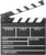 Movie Film Clap Board, Hollywood Clapper Board Wooden Film Movie Clapboard Accessory with Black & White, 12″x11″ Give Away White Erasable Pen