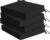 Outdoor Chair Cushions Set of 4: Waterproof & Fade Resistant Seat Cushion for Patio Furniture – 18.5 x 16 x 2 Inch Chair Pads with Ties and Hidden Zipper – Patio Chair Cushion Replacement, Black