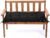 Indoor Outdoor Bench Cushion, Waterproof Swing Cushion Seat Chair Replacement Pads Pillow for Lounger Garden Furniture Patio Metal Wooden (Black, 47x20IN)