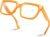 VISOONE Rectangle TR90 Blue Light Blocking Glasses Computer Eyewear with Preppy Look for Women and Men Cougar