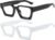 AIEYEZO Square Thick Frame Glasses for Women Men Fashion Blue Light Glasses Trendy Chic Computer Eyeglasses