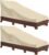 Vailge Waterproof Patio Chaise Lounge Cover, 600D Heavy Duty Outdoor Lounge Chair Covers,UV Resistant Patio Furniture Covers,2 Pack-Medium,Beige & Brown