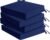 Outdoor Chair Cushions Set of 4: Waterproof & Fade Resistant Seat Cushion for Patio Furniture – 18.5 x 16 x 2 Inch Chair Pads with Ties and Hidden Zipper – Patio Chair Cushion Replacement, Navy