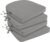 Favoyard Outdoor Chair Cushions 17″x16″x2″ Set of 4 Waterproof Seat Cushion for Patio Furniture with 3-Year Fade Resistant Removable Cover Attach Straps Hidden Zipper Round Corner for Yard Garden