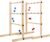 ApudArmis Ladder Toss Game Set, 35x26In Pine Wooden Golf Ladder Lawn Game with 6 Bolos Balls and Carrying Case – Outdoor Backyard Game for Teens Adults Family（New Version Sturdy Bolts）