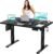 Electric Standing Desk Adjustable Height, 55 x 24 Inch Stand Up Table, Sit Stand Desk with Splice Board for Home Office Computer Workstation, Black