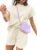 Dokotoo Women’s 2 Piece Outfits Sweatsuit Casual Short Sleeve Pullover Tops and Drawstring Shorts Pants Lounge Sets