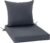Patio Chair Cushions, Water Resistant Backrest Pillow and Seat Cushion Set for Outdoor Furniture, Sectional Sofa Cushion Replacments, 24 x 24 Inch, Dark Grey, 1 Set