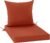 Outdoor Backrest and Deep Seat Cushion Set, Waterproof Fade Resistant Patio Chair Furniture Cushion with Removable Cover, 24 x 24 Inch, Rust, 1 Set