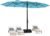15ft Large Patio Umbrellas with Base Included, Rectangle Oversized Double Sided Umbrella Outdoor Patio for Pool, Market, Deck, Garden (Light Blue)