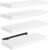 AMADA HOMEFURNISHING Floating Shelves, Paulownia Wood Wall Shelves for Bathroom/Living Room/Bedroom/Kitchen/Home Office, Natural Wood Floating Shelf for Home Storage & Organization, Set of 4, AMFS40W