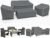 Gasadar Patio Furniture Covers, 4-Piece Outdoor Furniture Cover Waterproof for Patio Loveseat, Chair and Coffee Table, 600D Heavy Duty, Grey