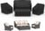 Mrrihand Patio Furniture Covers, 4 Piece Outdoor Furniture Cover Waterproof includ Ourdoor Sofa Cover, 2 Chair Covers, Coffee Table Cover with Windproof Buckle Strap and Adjustable Drawstring-Black