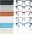 VIDEBLA 5 Pack Blue Light Blocking Reading Glasses,Spring Hinge Readers for Women Men,Anti UV Ray Filter Nerd Eyeglasses
