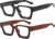 AIEYEZO Square Thick Frame Glasses for Women Men Fashion Blue Light Glasses Trendy Chic Computer Eyeglasses