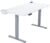 VIVO Electric 60 x 30 in Standing Adjustable Gaming Desk with Hidden Cable Trays, Full-Size Mouse Pad, White Top Gray Frame, DESK-KIT-1G6-P3W