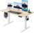 HUANUO 48″ x 24″ Electric Standing Desk Adjustable Height, 4 Memory Height Settings, Headphone Hook, Cable Manager, Sit Stand Up Desk for Home Office & Computer Workstation, Natural