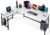 Coleshome 66″ L Shaped Gaming Desk, L Shaped Desk, Computer Desk, Gaming Desk, Writing Desk, Home Office Desk, White