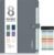 Sooez Elegant Accordion File Organizer with Labels, 8 Pocket Expanding File Folder, Portable Folders for Documents, Cute Paper Organizer for School Office Supplies, Letter Size, Grey