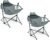 TIMBER RIDGE Hammock Camping Chair with Adjustable Backrest, Heavy Duty Folding Hammock Chair Supports 300lbs, Portable Hammock Chair for Camping, Travelling and Patio, Grey 2 Pack