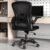 Sytas Ergonomic Desk Chair with Padded Flip up Arms and Supportive Lumbar Support, Breathable Mesh Home Office Chair with Comfortable Cushion for Home or Office(Black)