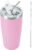 BJPKPK Insulated Tumbler 20 oz Stainless Steel Coffee Travel Thermal Cup With lids And Straws,Light Pink