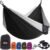 GORILLA GRIP Durable Portable Camping Hammock, Holds 500lbs with Heavy Duty Tree Straps, Comfortable Travel Swing, Camp Hammocks, Easy to Use and Install, Outdoor Essentials, Black, 10×6.5 FT