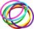 OBTANIM 12 Pcs Plastic Ring Toss Game for Kids and Outdoor Toss Rings for Speed and Agility Practice Game, Random Colors