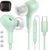 APETOO USB C Headphones for iPhone 16 15 Plus iPad 10th Wired Earbuds for Samsung S24 S23 S22 S21 S20 Magnetic Noise Canceling in-Ear Type C Earphones with Mic Volume Control for Pixel 9 8 7, Mint