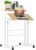 Athena Collection Height Adjustable Rolling Desk Mobile Portable Laptop Stand Cart Small Sit Standing Desk Computer Table Workstation for Home Office, Natural