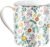 WAVEYU Ceramic Mug for Women, Cute Coffee Water Mug Cup for Holiday, Floral Design with Handle for Home Office, Decorative Coffee Tea Cup for Women Men, 14 oz, Green Flower