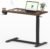 FLEXISPOT Mobile Standing Desk with Wheels Pneumatic Laptop Desk Rolling Computer Cart Movable Height Adjustable Small Sit Stand Desk Computer Workstations Home Use(31.5″ W x 17.7″ D, Mahogany)
