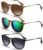 CHBP Sunglasses Womens Men Polarized UV Protection Trendy Vintage Retro Round Mirrored Lens Sunglasses For Women