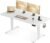 Electric Standing Desk with 3-Piece Board, 71 Inch Height Adjustable Large Desk with Power Outlets, Sit Stand Table, Writing Computer Desk for Home, Office, Workstation, White