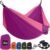 GORILLA GRIP Durable Portable Camping Hammock, Holds 500lbs with Heavy Duty Tree Straps, Comfortable Travel Swing, Camp Hammocks, Easy to Use and Install, Outdoor Essentials, Purple, 10×6.5 FT