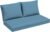 Arden Outdoor Loveseat Cushion Set, 48 x 24, Water Repellent, Fade Resistant, Cushion Set for Couch, Bench, and Swing 48 x 24, French Blue Texture