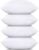 Utopia Bedding Throw Pillows (Set of 4, White), 18 x 18 Inches Pillows for Sofa, Bed and Couch Decorative Stuffer Pillow