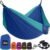 GORILLA GRIP Durable Portable Camping Hammock, Holds 500lbs with Heavy Duty Tree Straps, Comfortable Travel Swing, Camp Hammocks, Easy to Use and Install, Outdoor Essentials, Blue, 10×6.5 FT