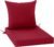 Waterproof Patio Cushions for Outdoor Furniture, Fade Resistant Back Pillow and Seat Cushion Set for Couch Replacements, 24 x 24 Inch, Red, 1 Set