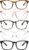 VIDEBLA 5 Pack Blue Light Blocking Reading Glasses,Spring Hinge Readers for Women Men,Anti UV Ray Filter Nerd Eyeglasses