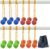 12 Pack Ladder Balls Ladder Toss Balls Ladder Ball Replacement Balls with Storage Bag for Toss Match (red Blue Orange Green)