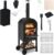 COSTWAY 70813-CYOP, Wood Fired Outside, Patio Grill Stone, Peel, and Waterproof Cover for Backyard Camping Outdoor Pizza Oven, Black