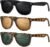 DEMIKOS Sunglasses Men Polarized Sunglasses for Mens Womens Retro Mirror Lens for Driving Fishing UV400 Protection