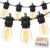 50FT LED Outdoor String Lights with 17 Shatterproof Waterproof S14 Replaceable Bulbs(2 Spare), 2700K Commercial Grade Patio Lights, Outside Hanging Light for Yard Garden Porch Deck Decor
