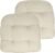 Sweet Home Collection Patio Cushions Outdoor Chair Pads Premium Comfortable Thick Fiber Fill Tufted 19″ x 19″ x 5″ Seat Cover, 2 Pack, Cream