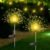 Solar Garden Lights Outdoor Waterproof, 2 Pack 120 LED Solar Firework Lights Decorative Garden Décor Outside for Flowerbed Pathway Party Christmas Decoration, Warm White