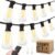 Outdoor String Led Patio Lights – 100Ft 30M Outside Waterproof Light With Remote Dimmable ST38 Shatterproof Bulb Connectable Hanging Outdoor Electric Lighting For Backyard Yard Gazebo Porch Party