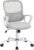 Sweetcrispy Office Computer Desk Managerial Executive Chair, Ergonomic Mid-Back Mesh Rolling Work Swivel Chairs with Wheels, Comfortable Lumbar Support, Comfy Arms for Home,Bedroom,Study, Grey